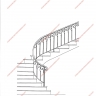 Média réf. 1198 (2/2): Rampe d'escalier en fer forgé, style Design fonctionnel, modèle Rucilly