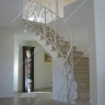 Média réf. 293 (1/5): Rampe d'escalier en fer forgé, style Art nouveau, modèle liane