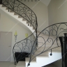 Média réf. 294 (2/5): Rampe d'escalier en fer forgé, style Art nouveau, modèle liane