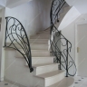 Média réf. 295 (3/5): Rampe d'escalier en fer forgé, style Art nouveau, modèle liane