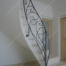 Média réf. 296 (4/5): Rampe d'escalier en fer forgé, style Art nouveau, modèle liane