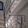 Média réf. 308 (2/4): Rampe d'escalier en fer forgé, style Art nouveau, modèle liane arabesque