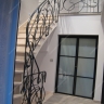 Média réf. 309 (3/4): Rampe d'escalier en fer forgé, style Art nouveau, modèle liane arabesque