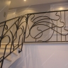 Média réf. 310 (4/4): Rampe d'escalier en fer forgé, style Art nouveau, modèle liane arabesque