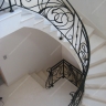 Média réf. 319 (3/13): Rampe d'escalier en fer forgé, style Art nouveau, modèle nouille