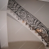 Média réf. 322 (6/13): Rampe d'escalier en fer forgé, style Art nouveau, modèle nouille