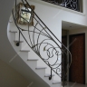 Média réf. 323 (7/13): Rampe d'escalier en fer forgé, style Art nouveau, modèle nouille