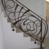 Média réf. 326 (10/13): Rampe d'escalier en fer forgé, style Art nouveau, modèle nouille