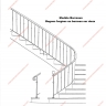 Média réf. 357 (4/18): Rampe d'escalier en fer forgé, style Design fonctionnel, modèle barreaux