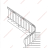 Média réf. 361 (7/18): Rampe d'escalier en fer forgé, style Design fonctionnel, modèle barreaux