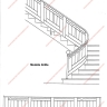 Média réf. 368 (14/18): Rampe d'escalier en fer forgé, style Design fonctionnel, modèle barreaux