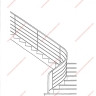 Média réf. 383 (1/8): Rampe d'escalier en fer forgé, style Design fonctionnel, modèle bateau