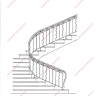 Média réf. 404 (3/6): Rampe d'escalier en fer forgé, style Design fonctionnel, modèle provence