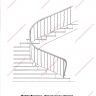 Média réf. 405 (4/6): Rampe d'escalier en fer forgé, style Design fonctionnel, modèle provence