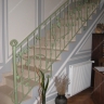 Média réf. 412 (1/3): Rampe d'escalier en fer forgé, style Floral végétal, modèle Bourgogne