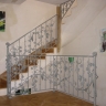 Média réf. 413 (2/3): Rampe d'escalier en fer forgé, style Floral végétal, modèle Bourgogne