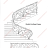 Média réf. 420 (1/3): Rampe d'escalier en fer forgé, style Floral végétal, modèle feuillage Prague