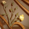 Média réf. 427 (5/7): Rampe d'escalier en fer forgé, style Floral végétal, modèle fleurs (roses)