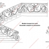 Média réf. 430 (1/7): Rampe d'escalier en fer forgé, style Floral végétal, modèle fleurs (roses)
