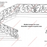 Média réf. 434 (5/7): Rampe d'escalier en fer forgé, style Floral végétal, modèle fleurs (roses)