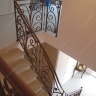 Média réf. 440 (2/2): Rampe d'escalier en fer forgé, style Floral végétal, modèle marguerite
