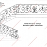Média réf. 450 (3/5): Rampe d'escalier en fer forgé, style Floral végétal, modèle volutes et feuillages