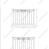 Média réf. 478 (3/3): Balcons en fer forgé, style traditionnel, modèle barreaux lisse volutes