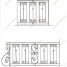 Média réf. 483 (5/10): Balcons en fer forgé, style traditionnel, modèle barreaux médaillon 1