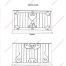 Média réf. 484 (6/10): Balcons en fer forgé, style traditionnel, modèle barreaux médaillon 1