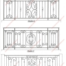 Média réf. 487 (9/10): Balcons en fer forgé, style traditionnel, modèle barreaux médaillon 1