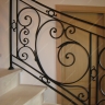 Média réf. 97 (3/4): Rampe d'escalier en fer forgé, style Classique et baroque, modèle Gonzague