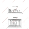 Média réf. 495 (2/3): Balcons en fer forgé, style traditionnel, modèle barreaux médaillon 5