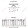 Média réf. 502 (2/10): Balcons en fer forgé, style traditionnel, modèle barreaux volutes