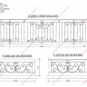Média réf. 506 (6/10): Balcons en fer forgé, style traditionnel, modèle barreaux volutes