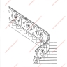 Média réf. 93 (8/11): Rampe d'escalier en fer forgé, style Classique et baroque, modèle Louis XVI et variantes