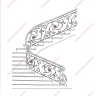 Média réf. 94 (9/11): Rampe d'escalier en fer forgé, style Classique et baroque, modèle Louis XVI et variantes