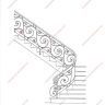 Média réf. 95 (10/11): Rampe d'escalier en fer forgé, style Classique et baroque, modèle Louis XVI et variantes