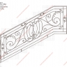 Média réf. 529 (3/9): Balcons en fer forgé, style traditionnel, modèle volutes médaillon 1