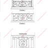 Média réf. 530 (4/9): Balcons en fer forgé, style traditionnel, modèle volutes médaillon 1