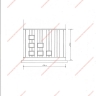 Média réf. 544 (3/6): Balcons en fer forgé, style moderne, modèle Barreaux décors variés
