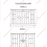 Média réf. 545 (4/6): Balcons en fer forgé, style moderne, modèle Barreaux décors variés
