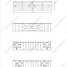 Média réf. 565 (1/8): Balcons en fer forgé, style moderne, modèle Médaillons géométriques