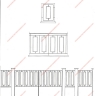 Média réf. 566 (2/8): Balcons en fer forgé, style moderne, modèle Médaillons géométriques