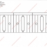 Média réf. 570 (6/8): Balcons en fer forgé, style moderne, modèle Médaillons géométriques