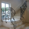 Média réf. 109 (1/2): Rampe d'escalier en fer forgé, style Classique et baroque, modèle marais