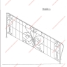 Média réf. 615 (4/5): Balcons en fer forgé, style divers, modèle Quadrillage médaillon