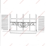 Média réf. 623 (6/8): Appuis de fenêtre en fer forgé, style traditionnel, modèle ba volutes