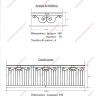 Média réf. 625 (8/8): Appuis de fenêtre en fer forgé, style traditionnel, modèle ba volutes