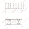 Média réf. 628 (3/3): Appuis de fenêtre en fer forgé, style traditionnel, modèle barreaux