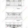 Média réf. 637 (9/9): Appuis de fenêtre en fer forgé, style traditionnel, modèle barreaux volutes 1